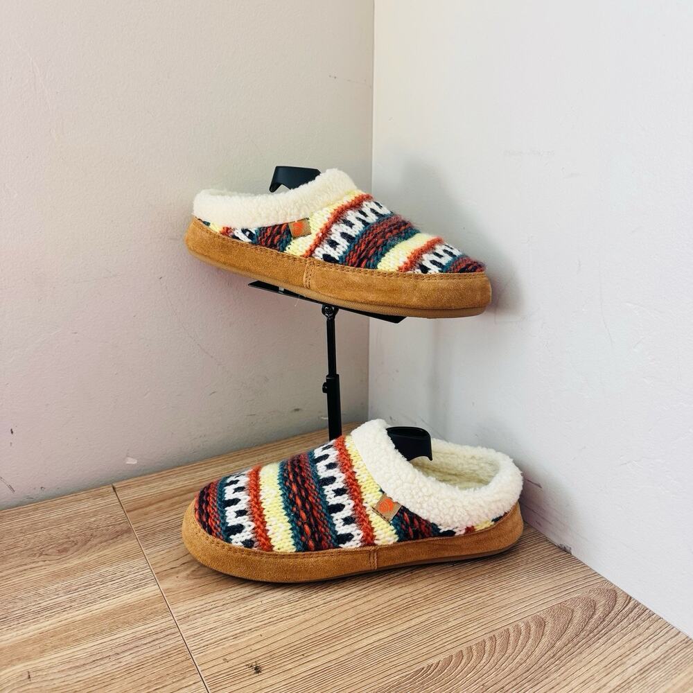 Acorn Women's Fairisle Knit Clog Slippers Size 8-9